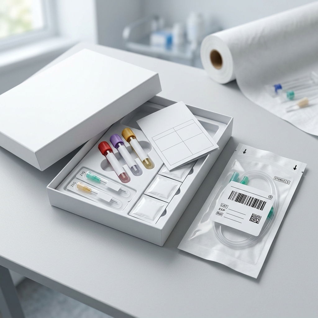 Custom medical kit packaging and branding options presentation