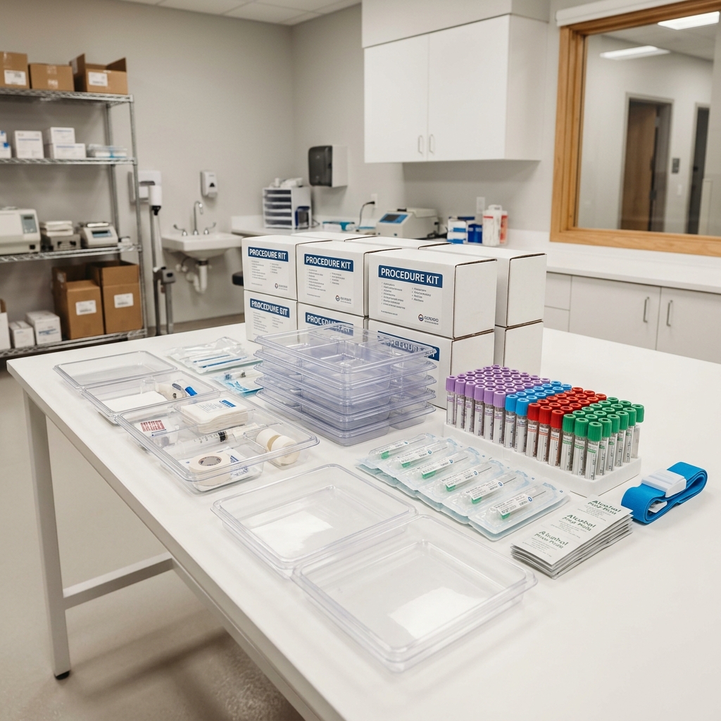 Pre-built medical collection kits and custom kitting overview